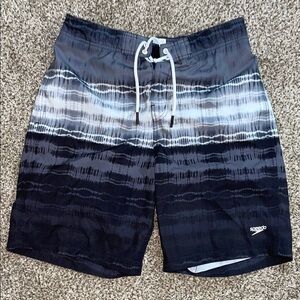 ❤️Speedo Men's Gradient Black and White Board Shorts